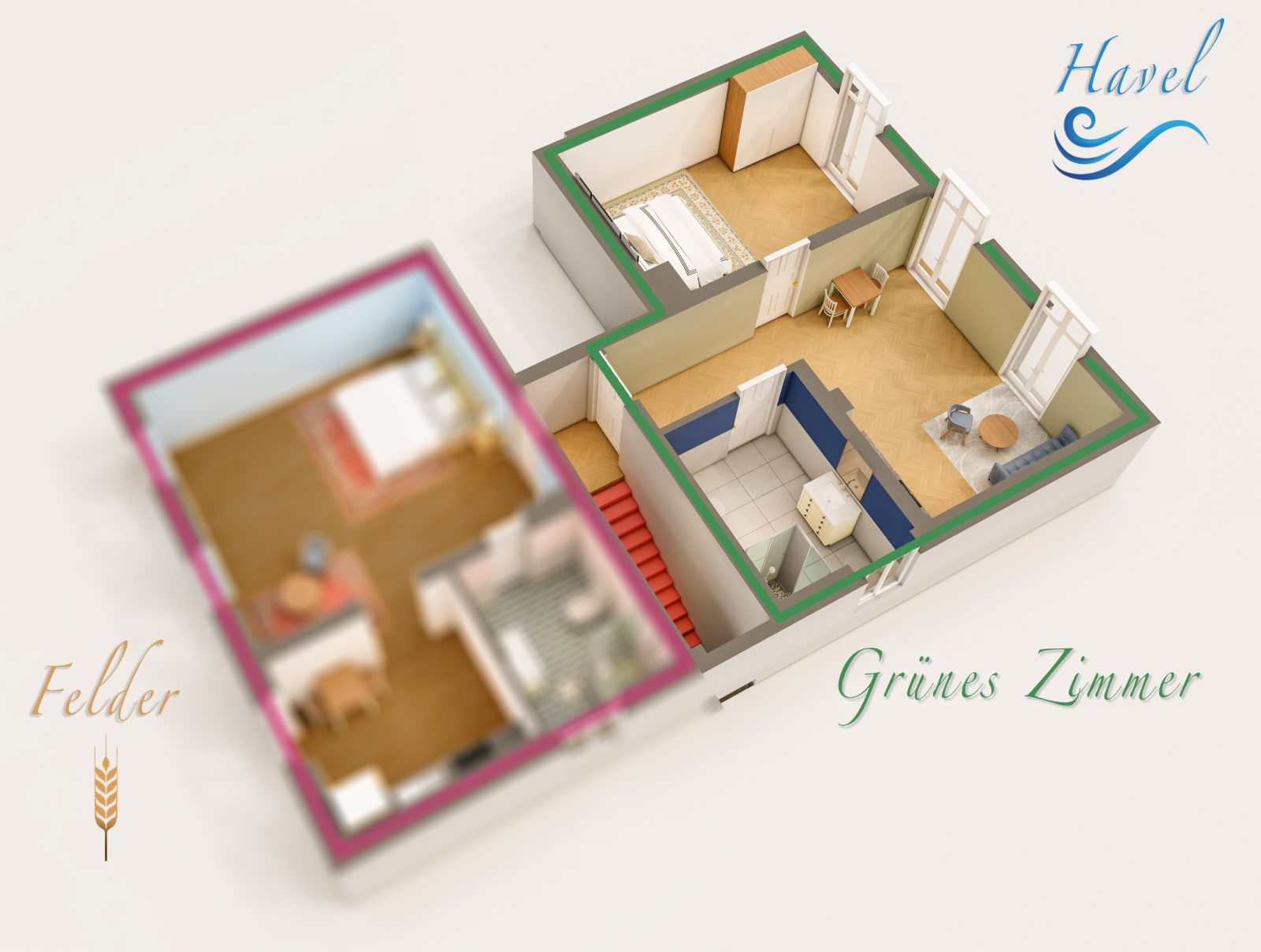 Grundriss Grünes Zimmer